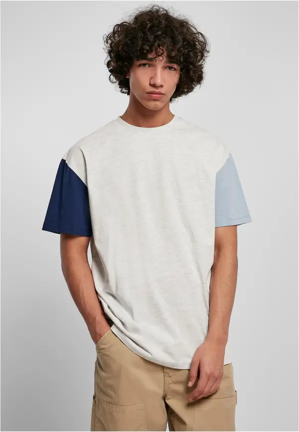 Urban Classics Organic Oversized T-Shirt Colorblock Light Grey