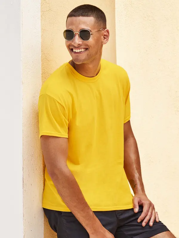 Fruit of the Loom Original Fruit of the Loom Men's Yellow T-Shirt