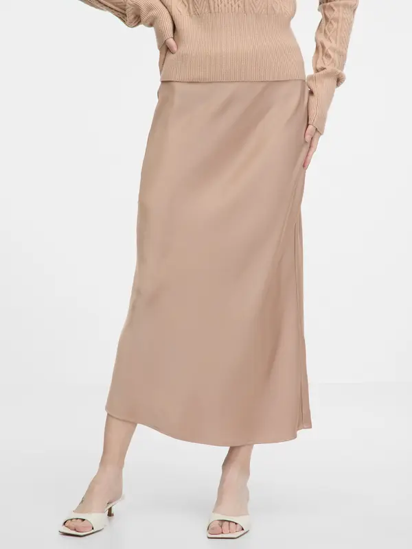 Orsay Orsay Beige Women's Midi Skirt - Women's