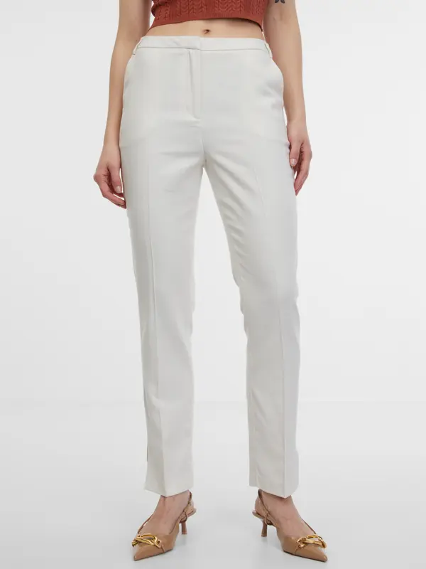 Orsay Orsay Beige Women's Trousers - Ladies
