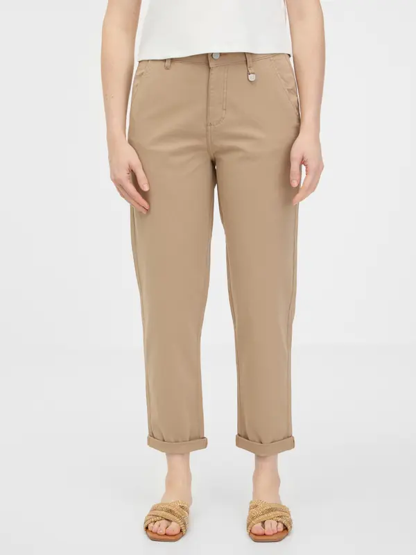 Orsay Orsay Beige Women's Trousers - Ladies