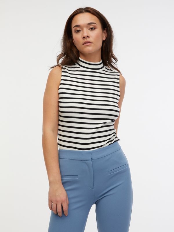 Orsay Orsay Black & White Women's Striped Top - Women's