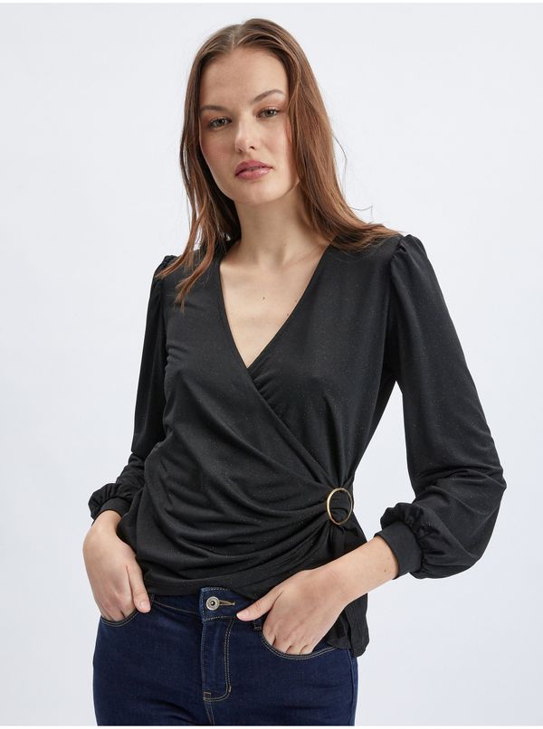 Orsay Orsay Black Ladies Wrap Blouse - Women