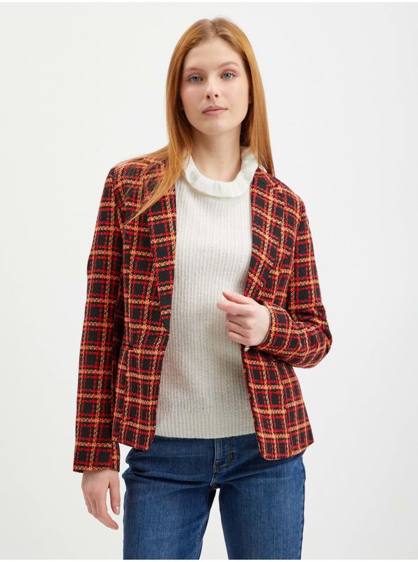 Orsay Orsay Black-red ladies plaid jacket - Ladies