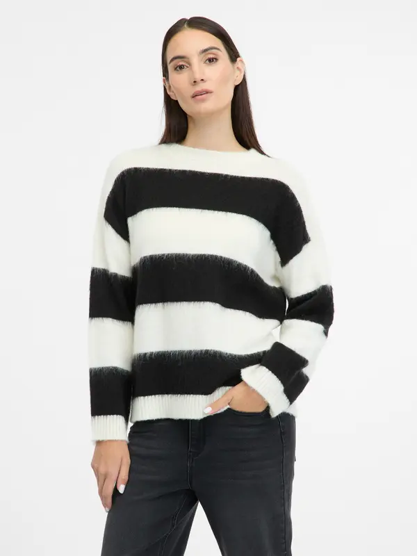 Orsay Orsay Black Striped Women's Sweater - Women's