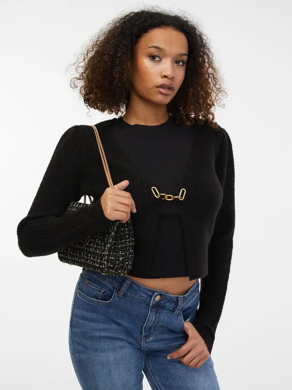 Orsay Orsay Black Women's Cardigan with Wool - Women's