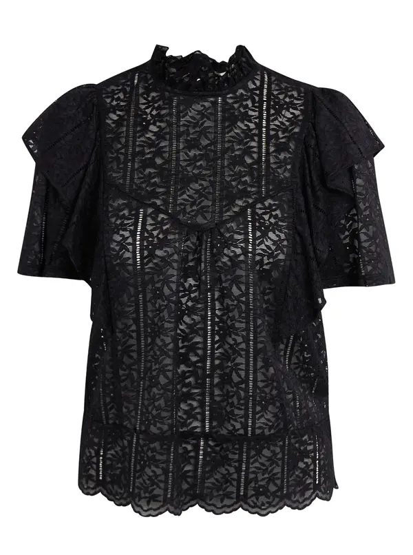 Orsay Orsay Black Women's Lace Blouse - Women's