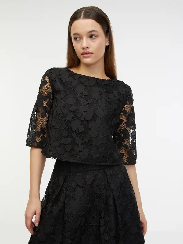 Orsay Orsay Black Women's Lace Blouse - Women's