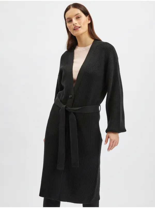 Orsay Orsay Black Women's Long Cardigan - Women's