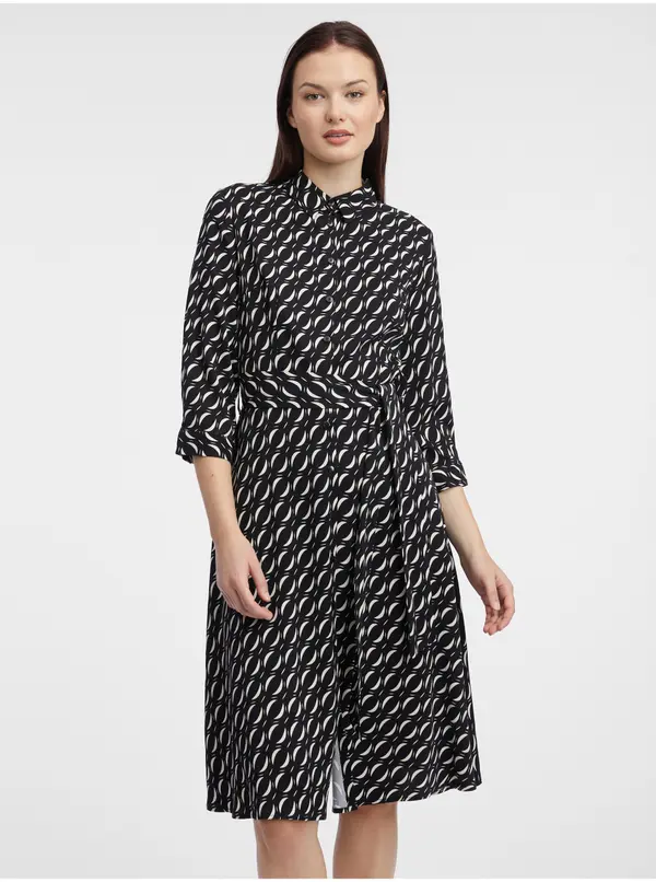 Orsay Orsay Black Women's Patterned Shirt Dress - Women's