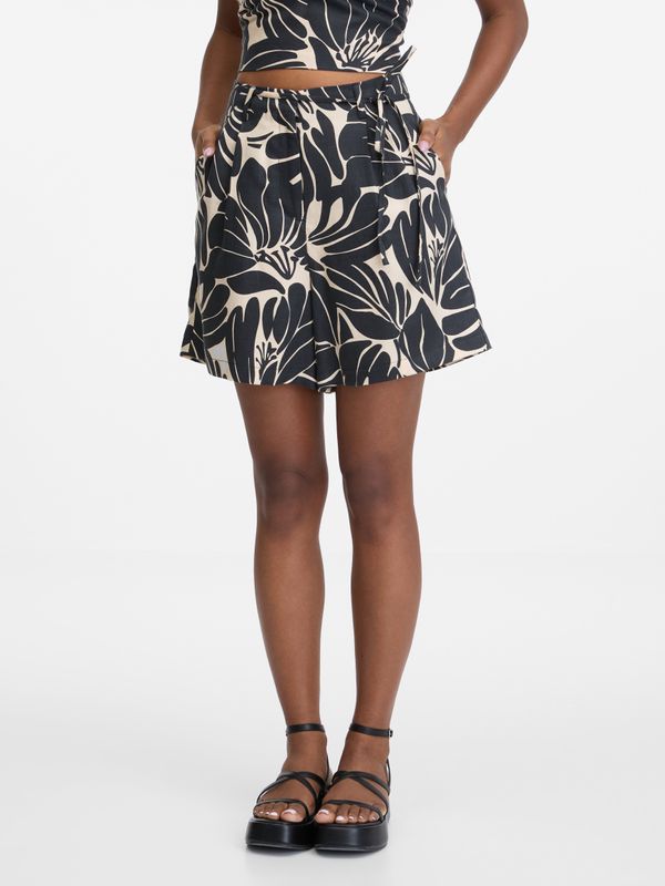 Orsay Orsay Black Women's Patterned Shorts - Women's