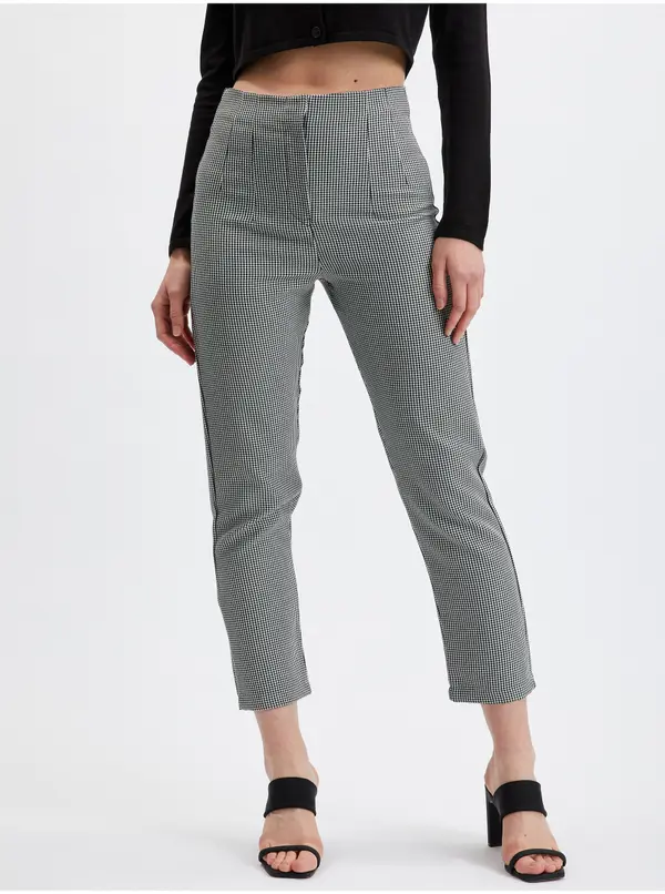 Orsay Orsay Black Women's Patterned Trousers - Women's