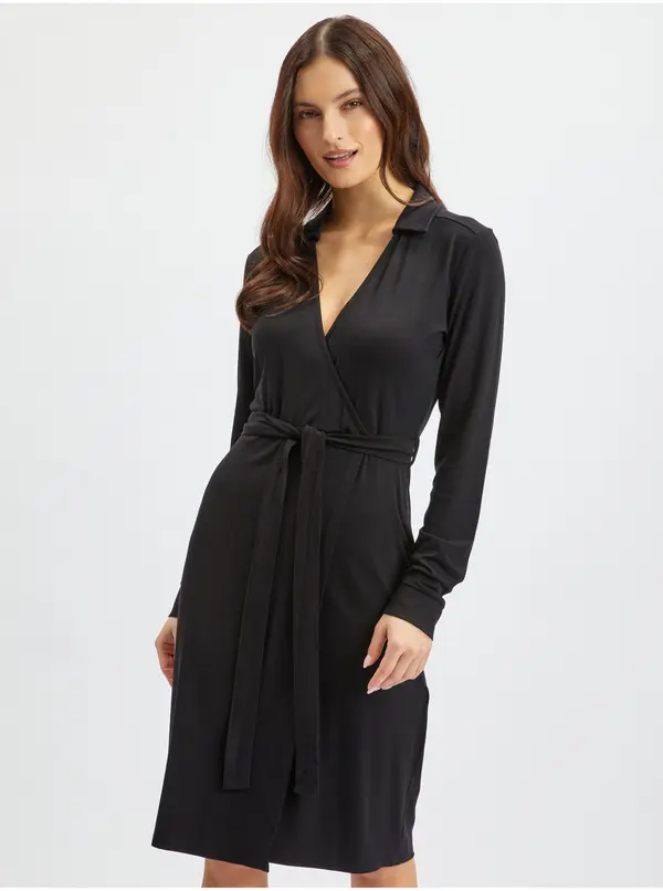 Orsay Orsay Black Women's Wrap Dress - Women's