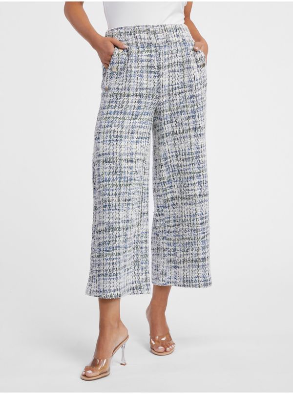 Orsay Orsay Blue cream women's tweed culottes - Women