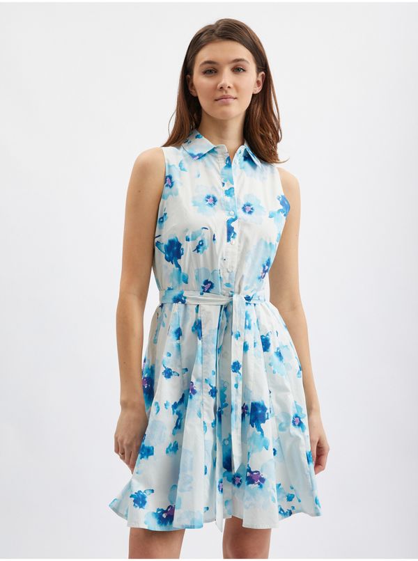 Orsay Orsay Blue-White Women Flowered Dress - Women