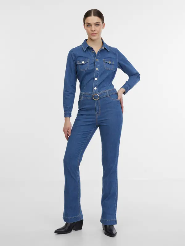 Orsay Orsay Blue Women's Denim Jumpsuit - Women's
