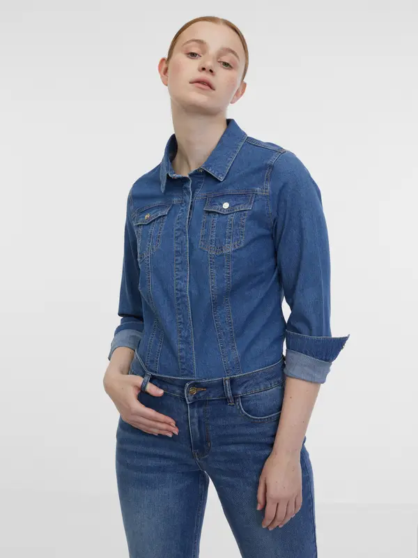 Orsay Orsay Blue Women's Denim Shirt - Ladies