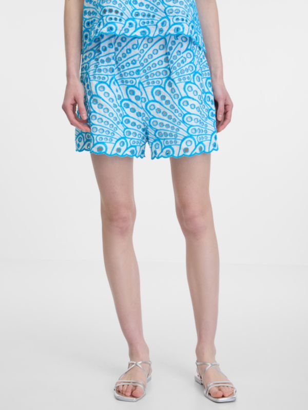 Orsay Orsay Blue women's patterned shorts - Women's