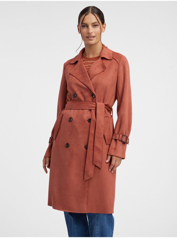 Orsay Orsay Brick Suede Trench Coat - Women