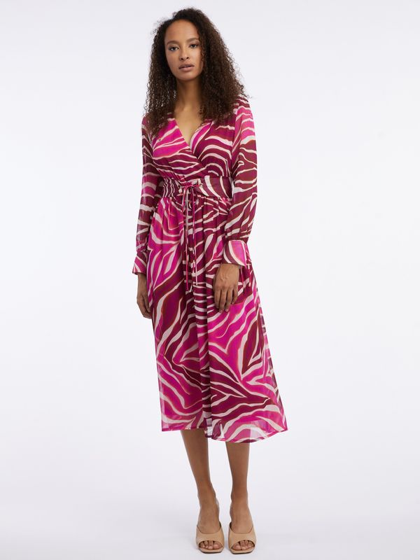 Orsay Orsay Burgundy-pink Women Patterned MaxiDresses - Women