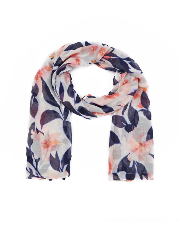 Orsay Orsay Cream-blue women's floral scarf - Women