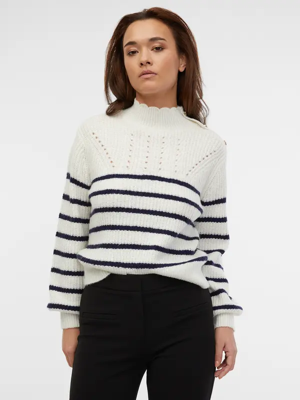 Orsay Orsay Cream Women's Striped Sweater - Women's