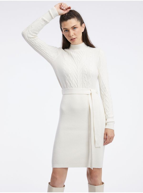 Orsay Orsay Cream Women's Sweater Dress - Ladies