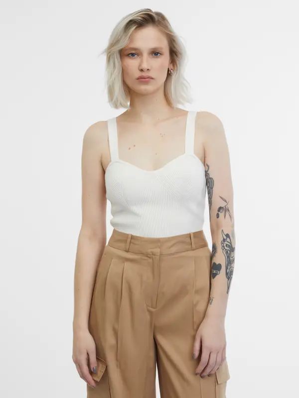 Orsay Orsay Cream Women's Top - Women's