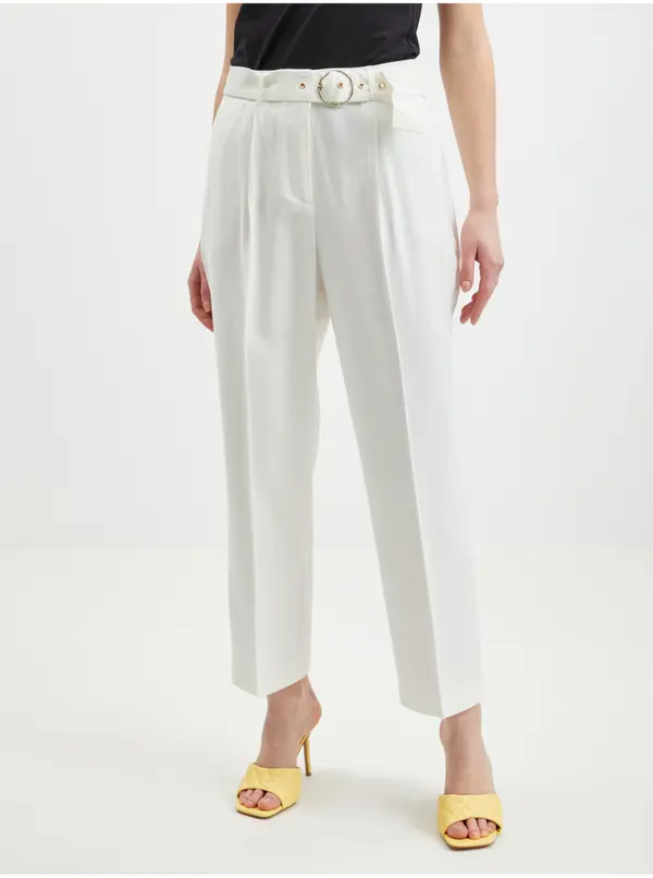 Orsay Orsay Cream Women's Trousers - Women's