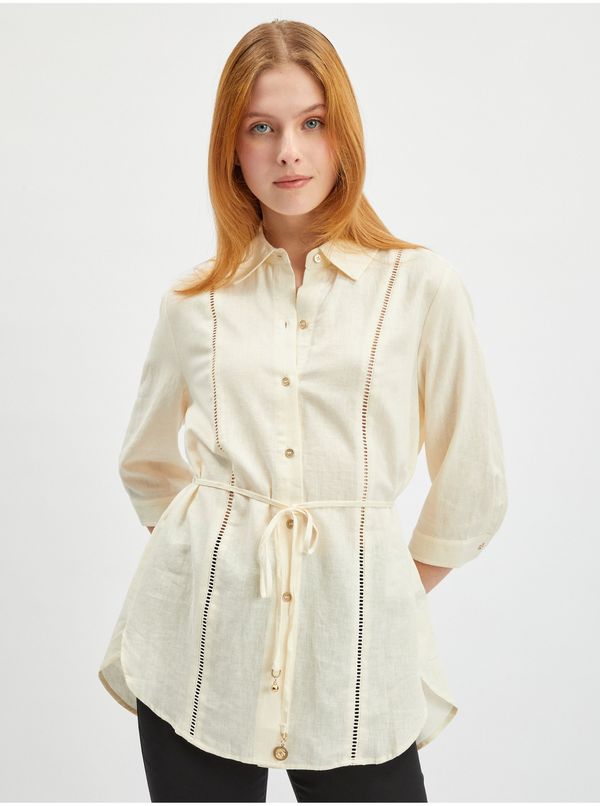 Orsay Orsay Creamy Ladies Linen Blouse - Women