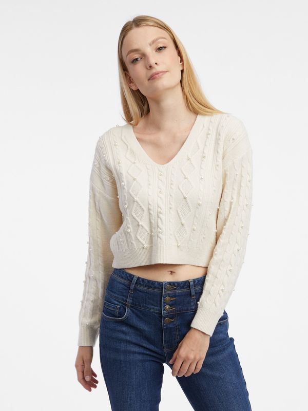 Orsay Orsay Creamy women's cropped sweater - Women