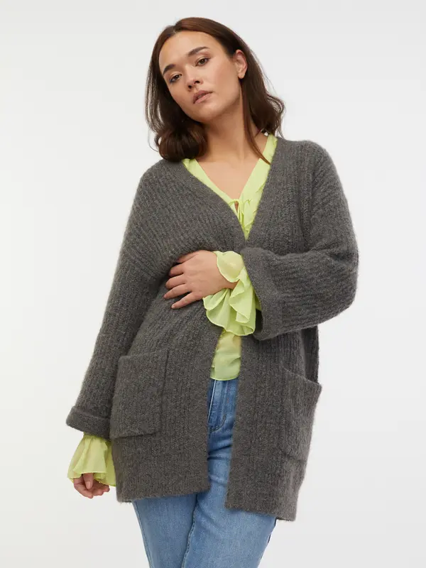 Orsay Orsay Dark Grey Women's Oversize Cardigan - Women's