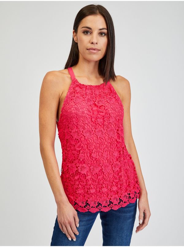 Orsay Orsay Dark pink Women's Lace Tank Top - Women