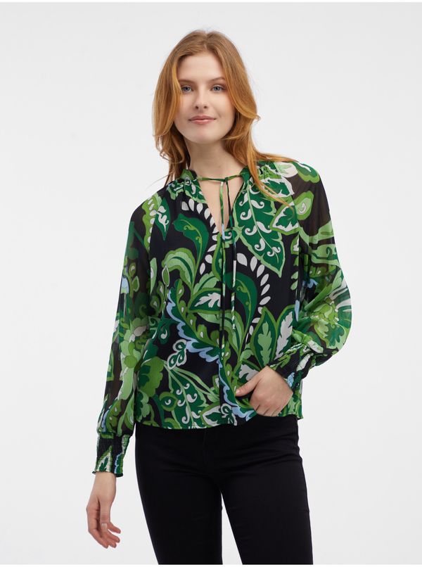 Orsay Orsay Green Ladies Patterned Blouse - Women