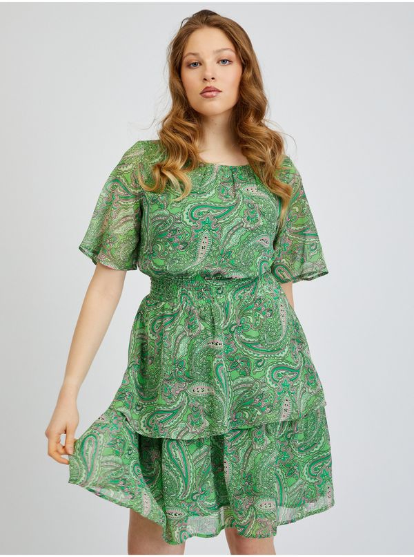 Orsay Orsay Green Ladies Patterned Dress - Women