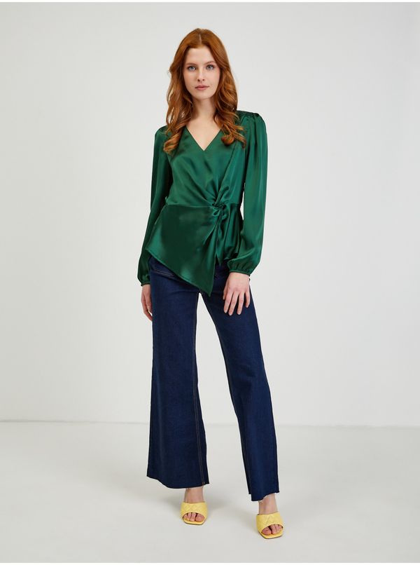 Orsay Orsay Green Ladies Satin Blouse - Women