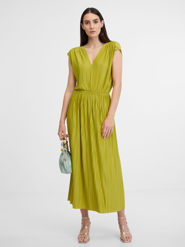 Orsay Orsay Green Pleated Maxidresses - Ladies