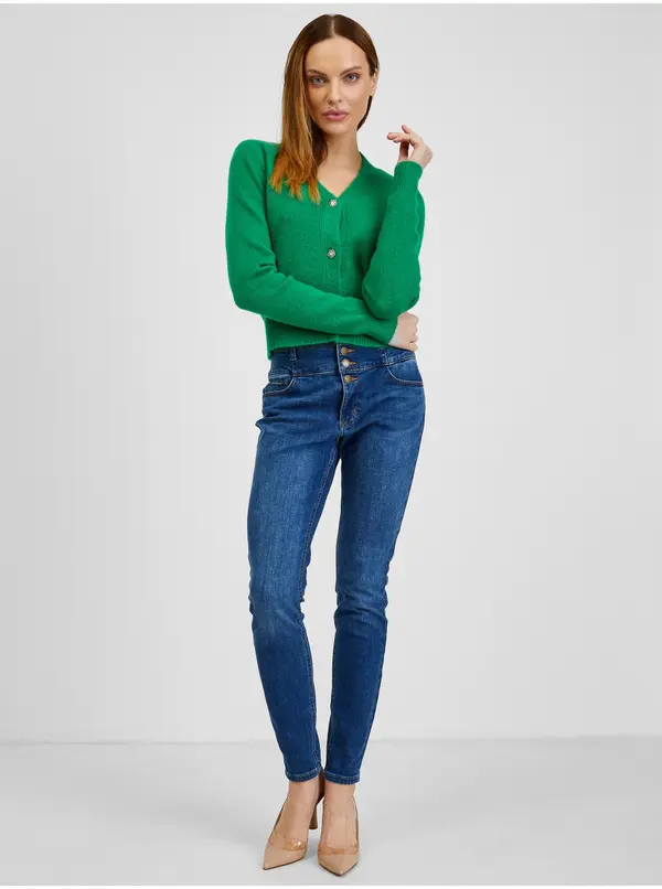 Orsay Orsay Green Women's Cardigan with Wool - Women's