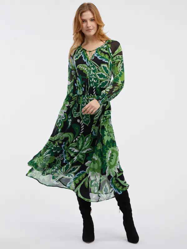 Orsay Orsay Green Women's Floral Dress - Women's
