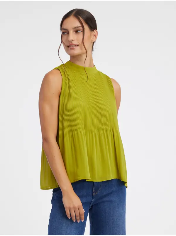 Orsay Orsay Green Women's Ribbed Blouse - Women's