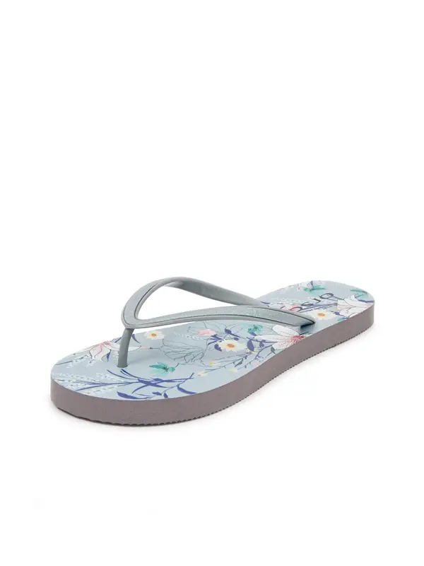 Orsay Orsay Light Blue Women's Patterned Flip Flops - Women's