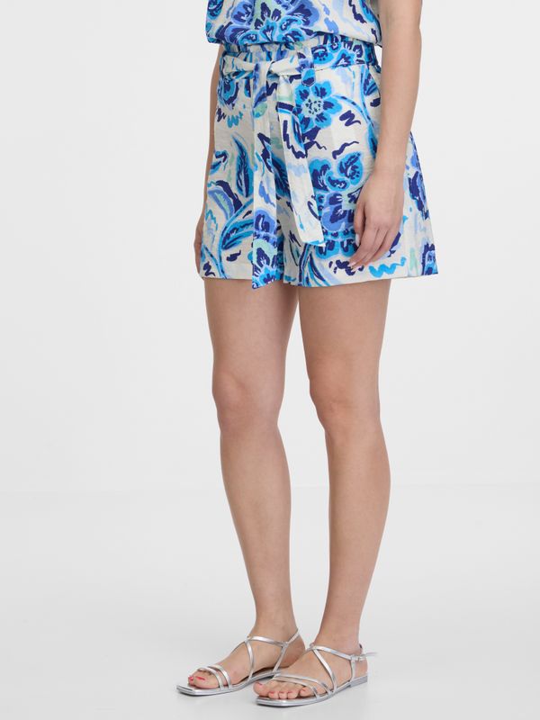 Orsay Orsay Light Blue Women's Patterned Shorts - Women's