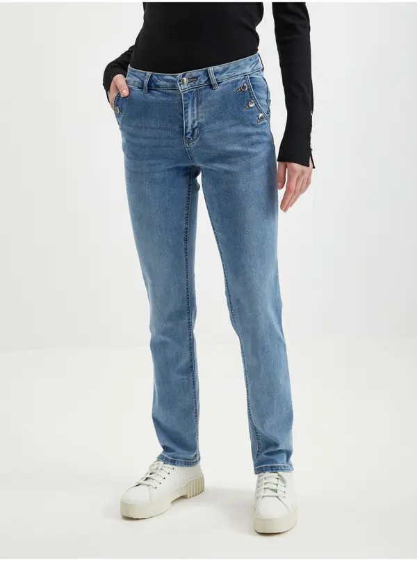 Orsay Orsay Light Blue Women's Straight Fit Jeans - Women's