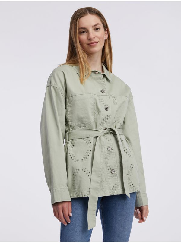 Orsay Orsay Light green women's patterned denim jacket - Women's