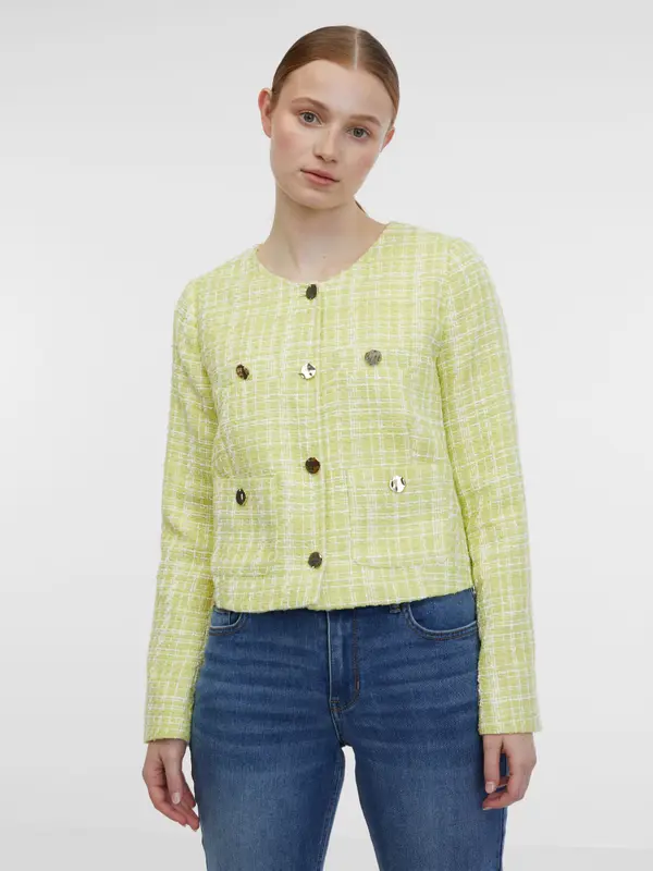 Orsay Orsay Light Green Women's Tweed Jacket - Women's