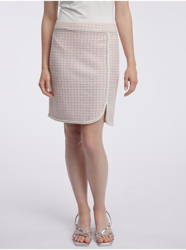 Orsay Orsay Light pink ladies tweed skirt - Ladies