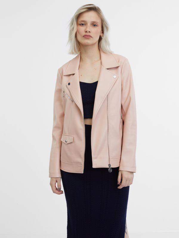 Orsay Orsay Light Pink Women's Faux Leather Jacket - Women's