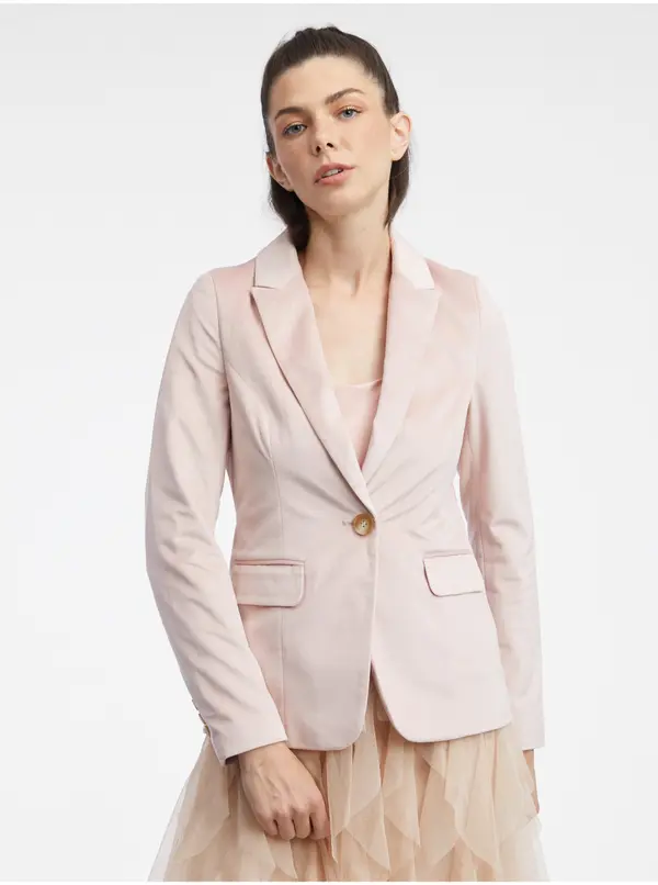 Orsay Orsay Light Pink Women's Velvet Blazer - Women's