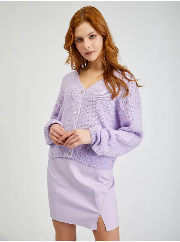 Orsay Orsay Light Purple Women's Loose Cardigan - Women's