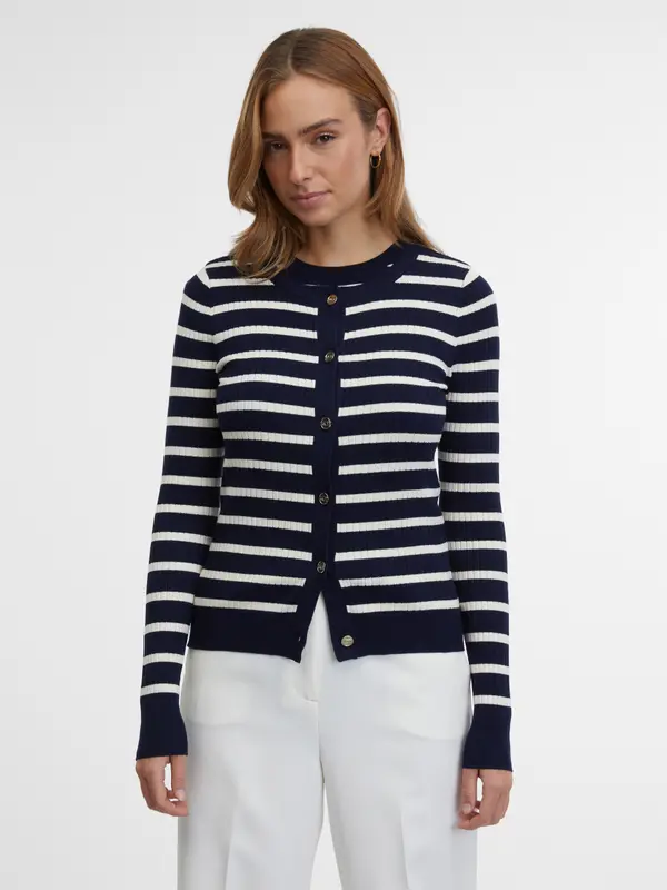 Orsay Orsay Navy Blue Women's Striped Cardigan - Women's
